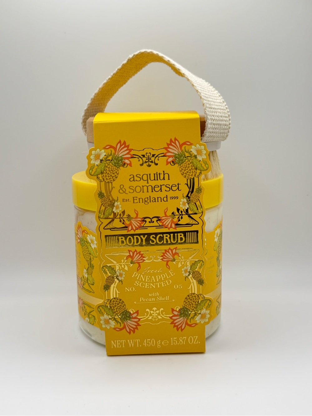 Asquith & Somerset Pineapple Body Scrub & Brush Gift Set NWT 15.87 oz - Picture 3 of 4